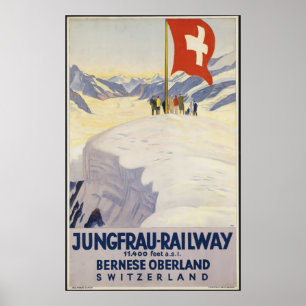 Suisse Trains Vintage voyage Poster Ad Retro