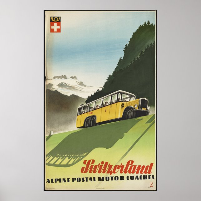 Suisse Vintage voyage Poster et Imprimés rétros (Devant)