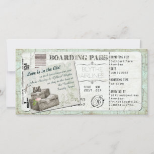 Suitcase Boarding Pass Invite
