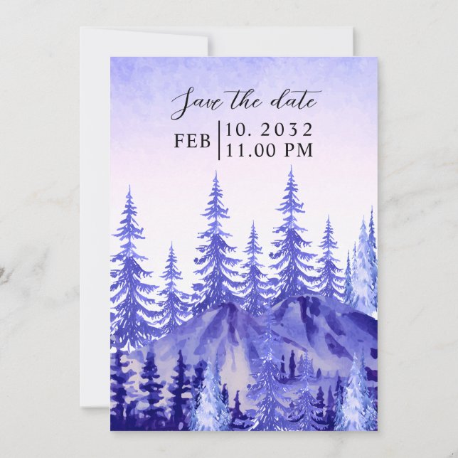 Suite de carte d'invitation céleste de mariage d'h (Dos)