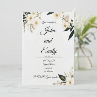 "Suite d'invitation de mariage élégante"