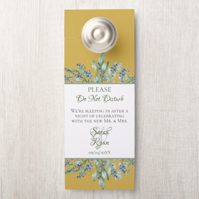 Suite Mariage Green Branch Favor - Affichette de p (Sur le bouton)