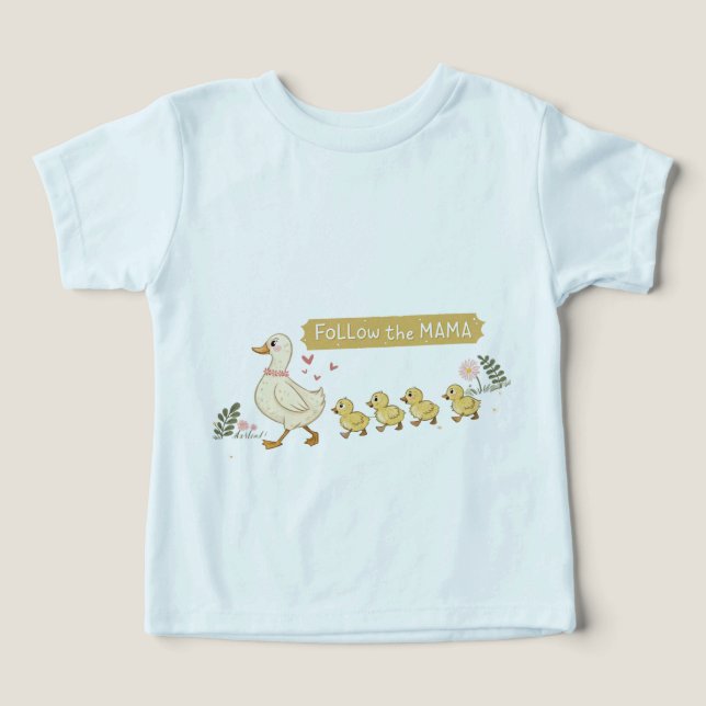 Suivez la famille Mama Cute Duck (Design Recto)