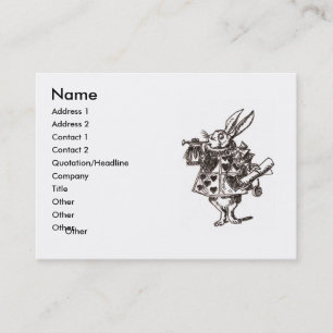 suivez le carte de visite blanc de lapin