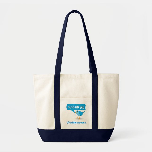 Suivez-moi Twitter Blue Bird Impulse Sacs fourre-t (Devant)