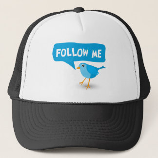 Suivez-moi Twitter Cute Little Blue Bird Casquette