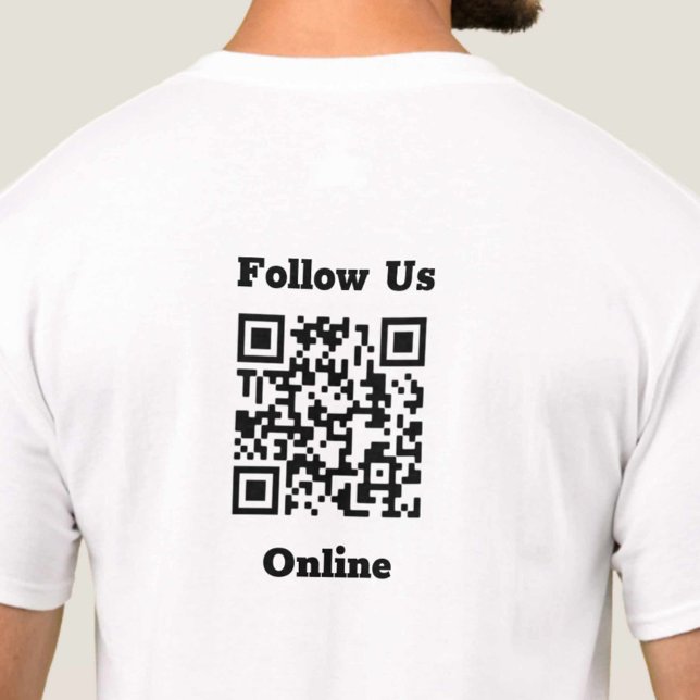 Suivez-nous Message en ligne avec le T-shirt Code  (Créateur téléchargé)