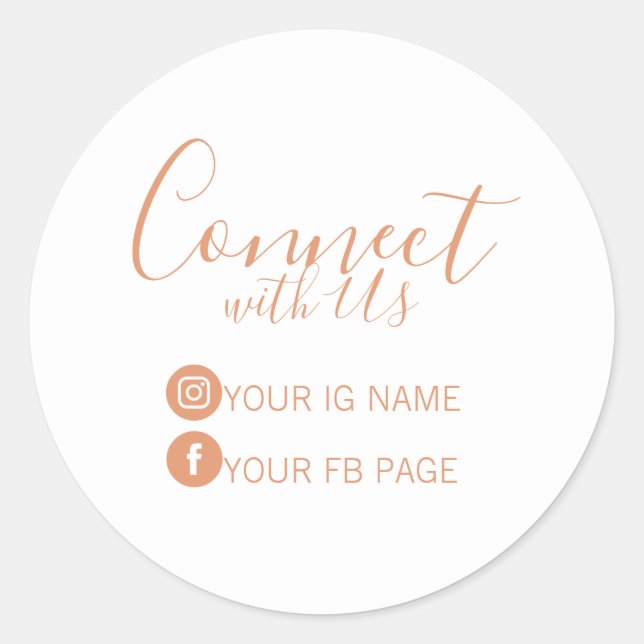 Suivez-nous sur Instagram et Facebook Autocollant  (Devant)