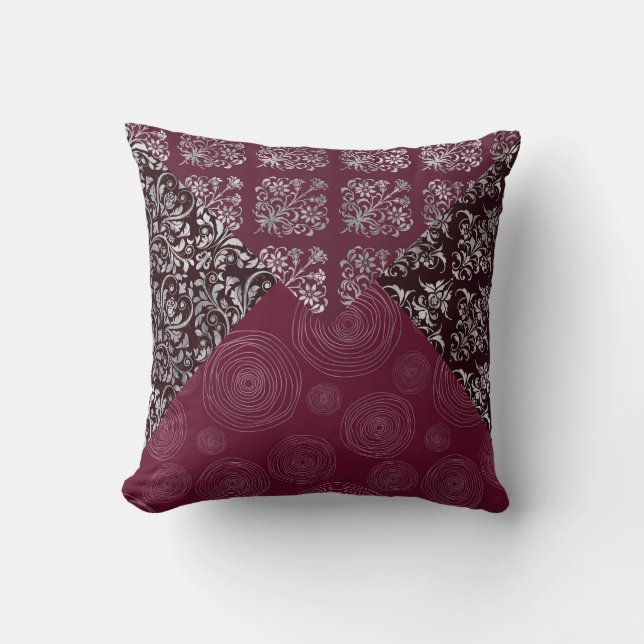 Suivez vos rêves Coussin Cercles Bourgogne (Recto)