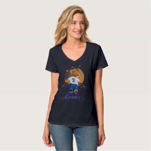 Suivez vos rêves   T-shirt à col V pour femmes