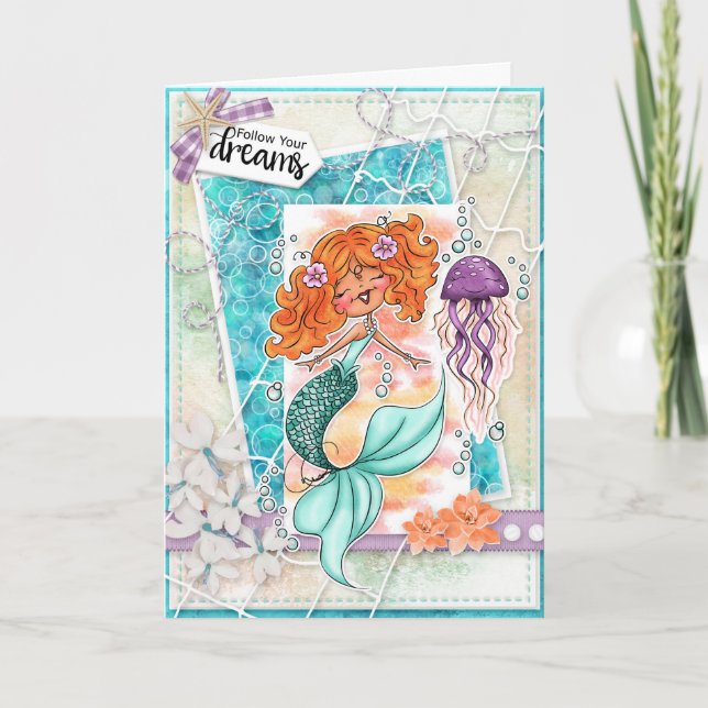Suivez votre carte d'encouragement Dreams Mermaid (Devant)