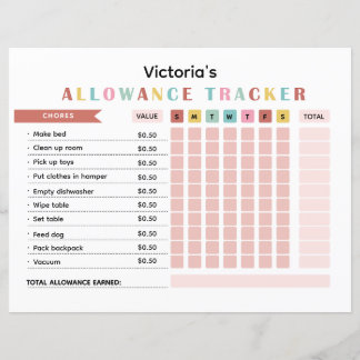 Suivi d'Allocation Coloré pour les Corvées des Enf