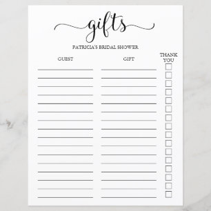 Suivi de liste d'invités de script simple