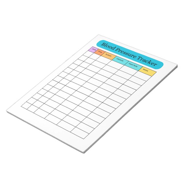 Suivi de tension artérielle bloc-notes minimal (Incliné)
