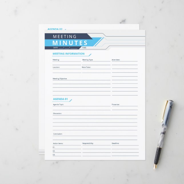 Suivi des minutes de réunion (Devant/Arrière en situation)