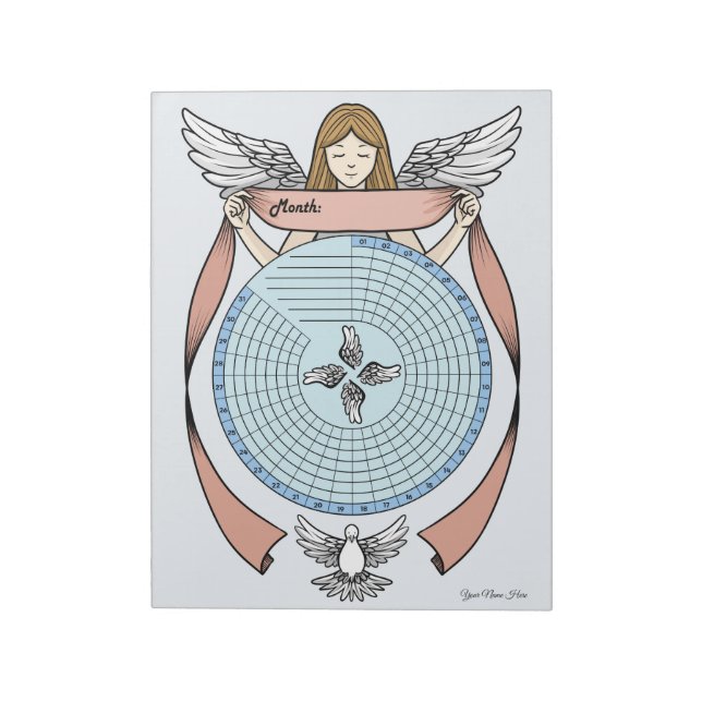 Suivi d'habitudes personnalisé Angel Bloc-notes (Tourné)