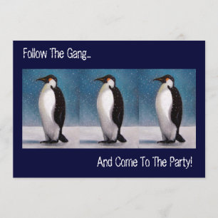 SUIVRE LES PENGUINS : INVITATION À LA FÊTE :ILLUST