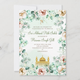 Sukhmani path invitation Akhand Path invite 