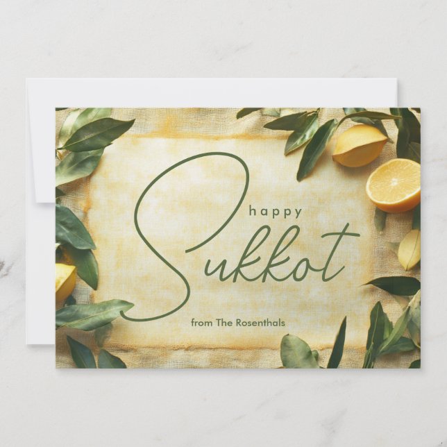 Sukkot Serenity : Une carte de bienheureuse (Devant)