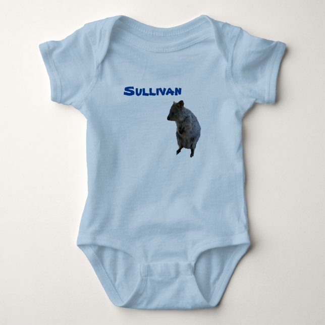 Sullivan Nom Avec Quokka Australien, Body Bébé (Devant)