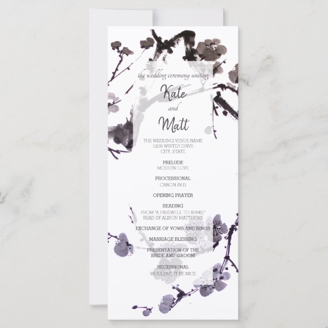 Sumie de fleur de prune (Devant)