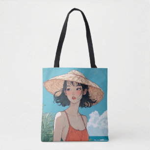 Summer Beach Girl Anime Sac fourre-tout