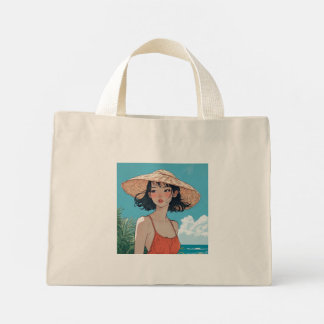 Summer Beach Girl Anime Sac fourre-tout minuscule