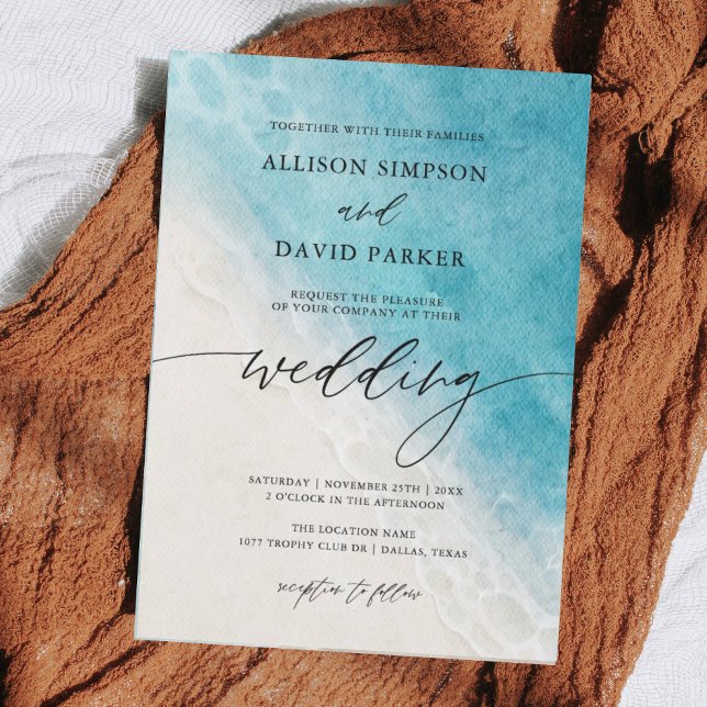 Summer Beach Nautique Mariage Invitations (Créateur téléchargé)