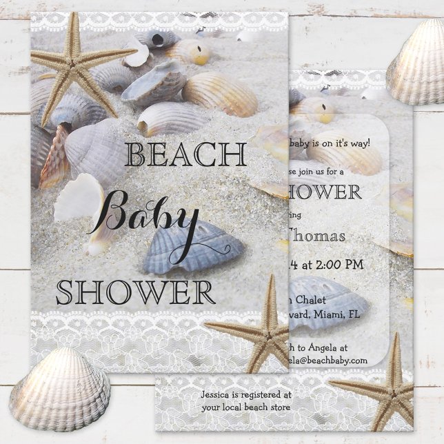 Summer Beach Shells Baby shower Invitation (Créateur téléchargé)