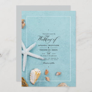 Summer Beach Wedding Invitation