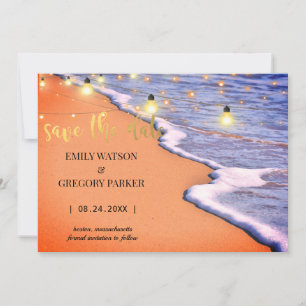Summer Blue Ocean Beach Mariages Invitations