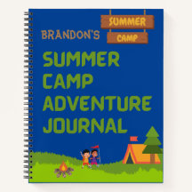 Summer Camp Adventure Journal Personnalisez avec l