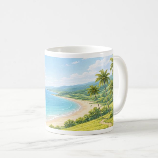 Summer Coastal Landscape Mug (Devant droit)