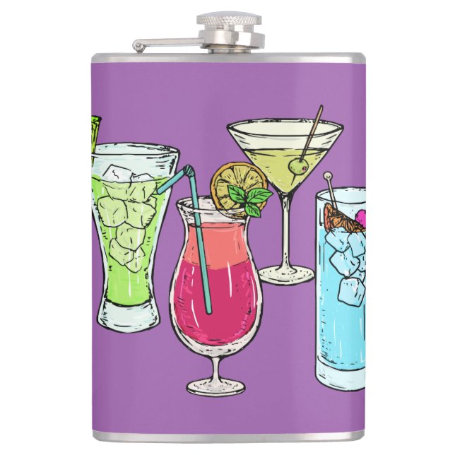 Summer Cocktails flacon de nom personnalisé (Devant)