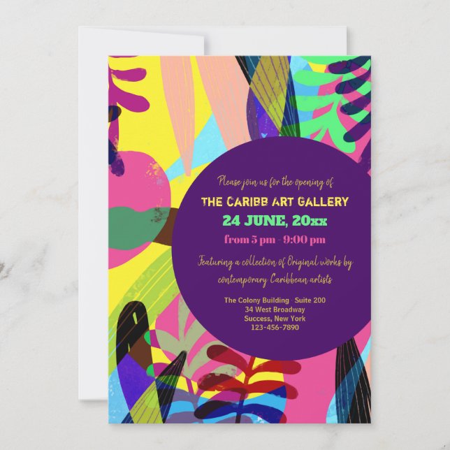 Summer Colours Art Gallery Faire-part d'ouverture (Devant)