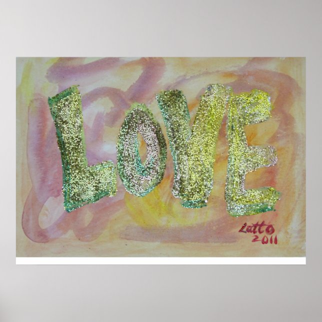 Summer Glow Love Art Word Peinture Poster Imprimer (Devant)
