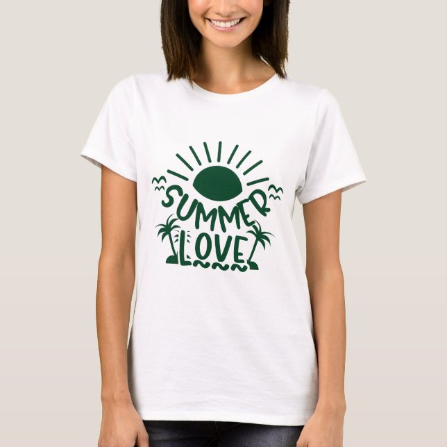 Summer Love T-Shirt Design féminin (Devant)