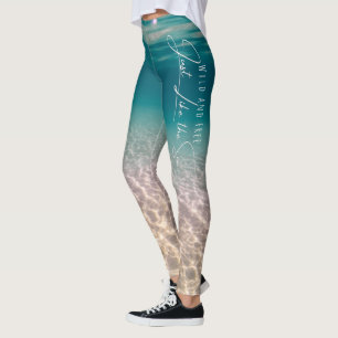 Summer Ocean Beach Leggings "Wild and Free"
