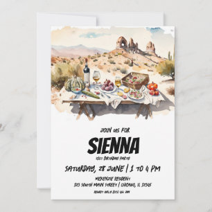 Summer Pique-nique Cappadocia vue Invitation