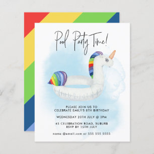 Summer Pool Party Rainbow Unicorn N'importe quel â