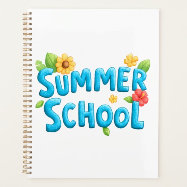 Summer School - Summer School Texte avec fleurs (Devant)