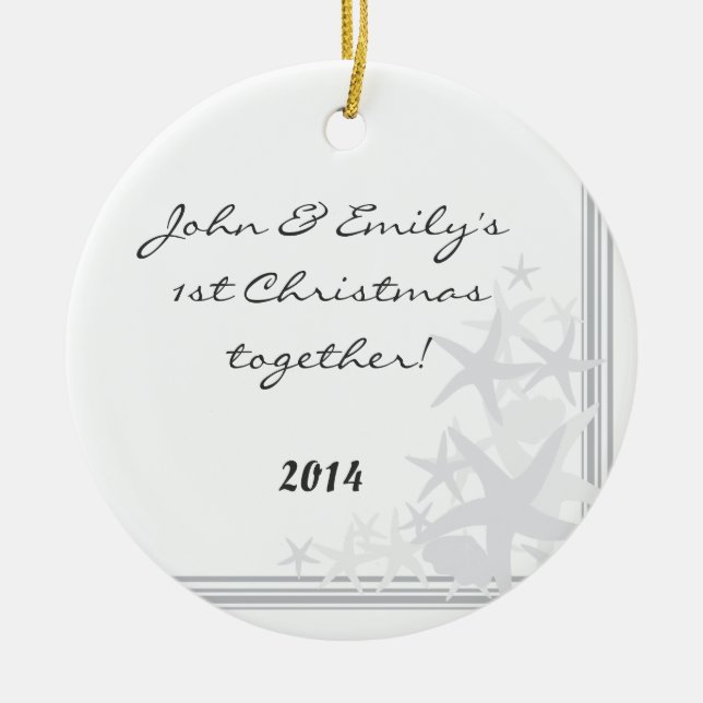 Summer Sea Shells Beach Nom personnalisé Ornement (Devant)