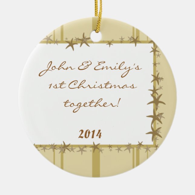 Summer Sea Shells Beach Nom personnalisé Ornement (Devant)