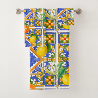 Summer ,Sicilian tiles ,citrus,oranges,majolica