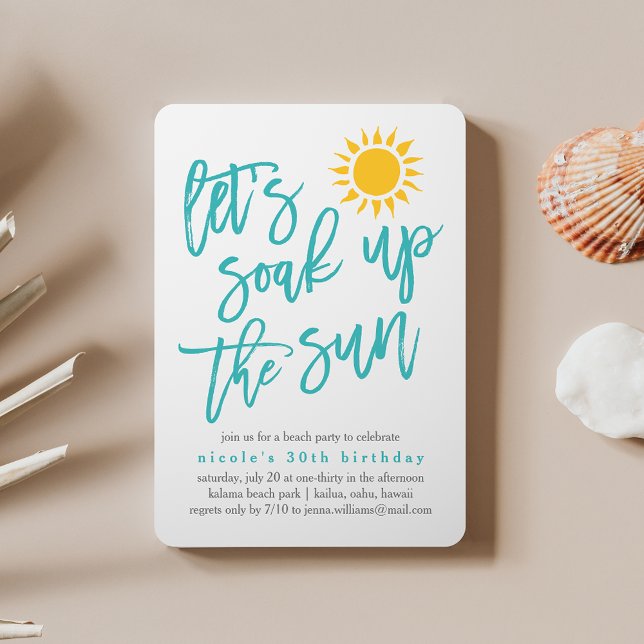 Summer Sun Beach Party Invitation (Créateur téléchargé)