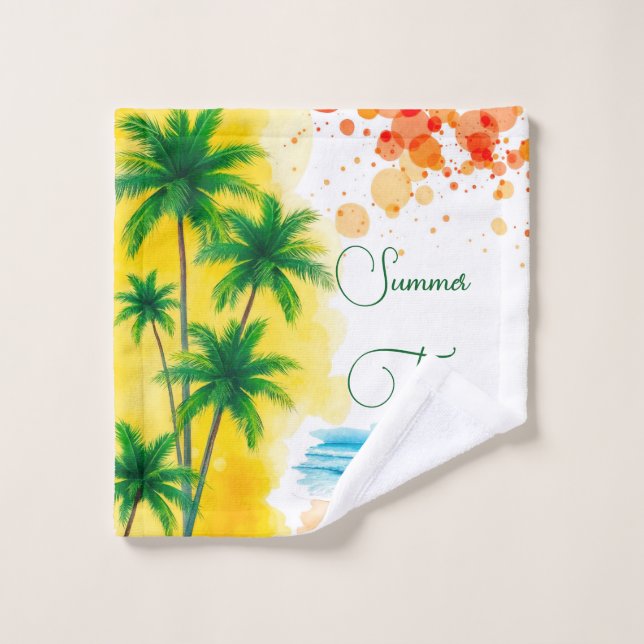 “Summer Time” beach design (Gant de toilette)
