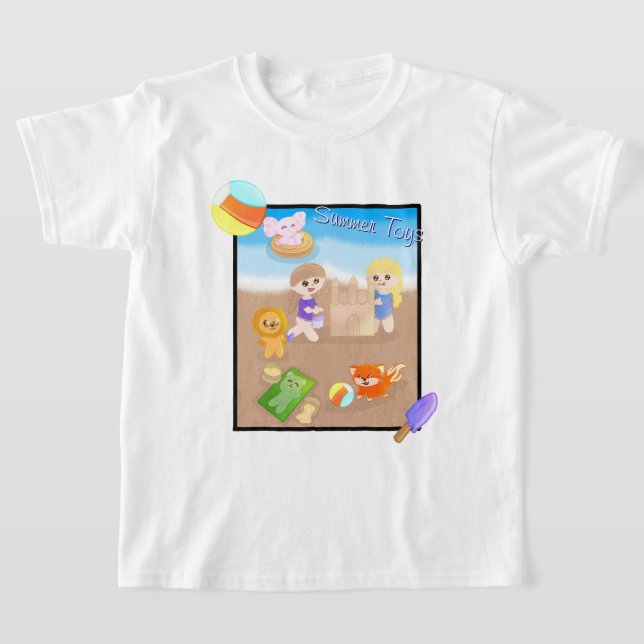 Summer Time Toys T-Shirt (Beach Themed) (Poser)