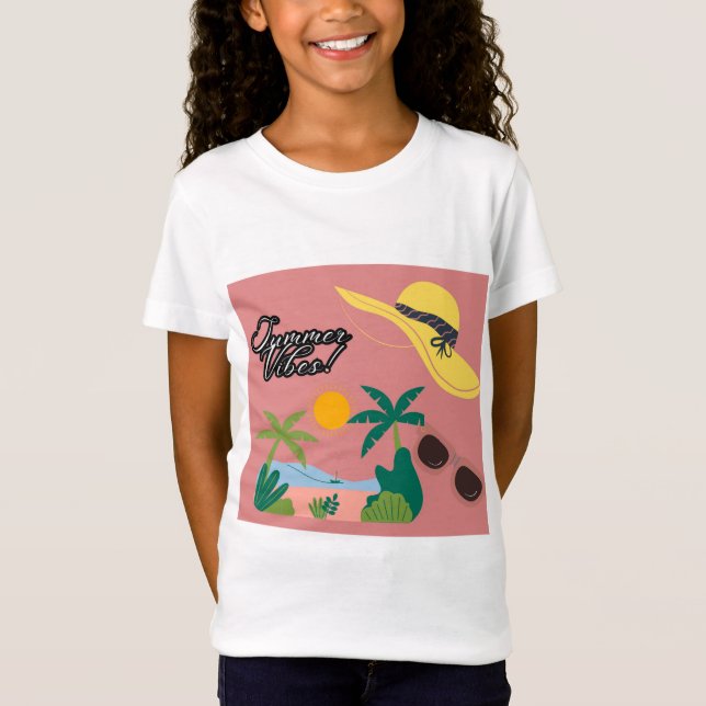 Summer Vibe Short-Sleeve Kids T-shirt for girls (Devant)