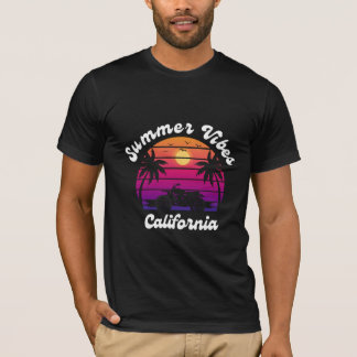 Summer Vibes California - T-shirt Retro Sunset