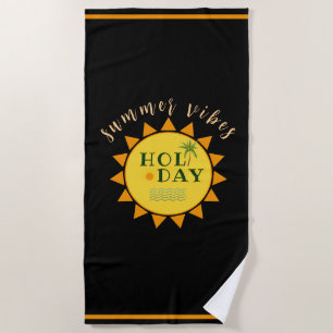 "Summer Vibes" Serviette de plage de vacances